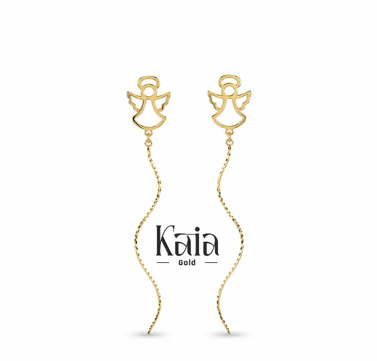 گوشواره کرلی طرح فرشته